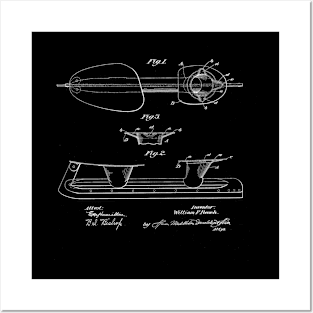 Hockey Skate Vintage Patent Drawing Posters and Art